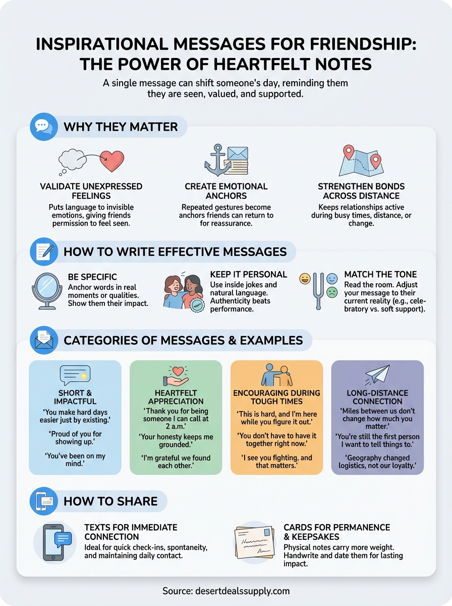 inspirational messages for friendship infographic