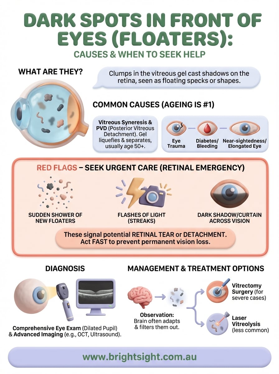 dark spots in front of eyes infographic