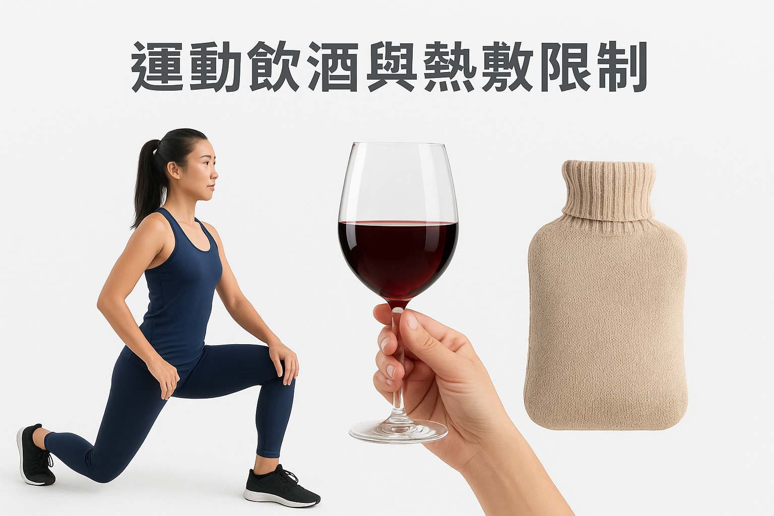 運動飲酒與熱敷限制