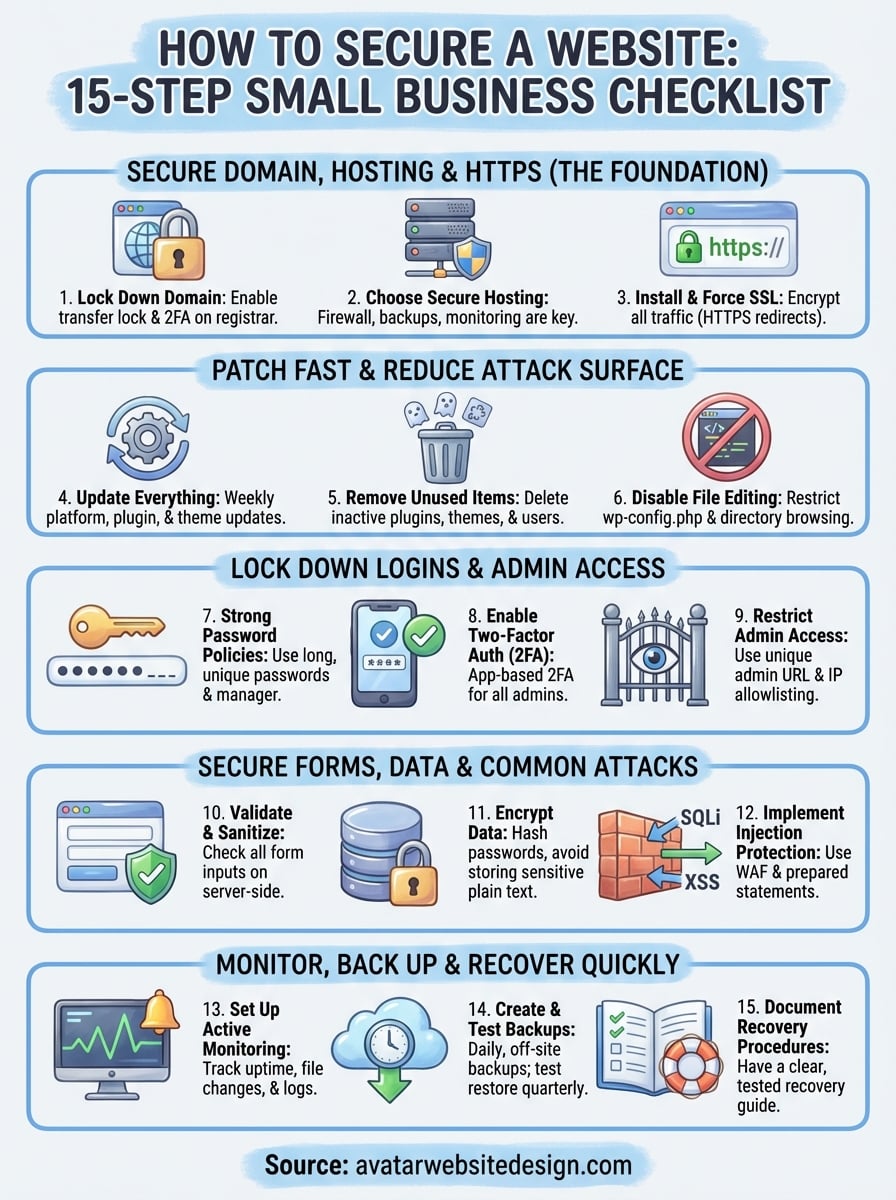how to secure a website infographic