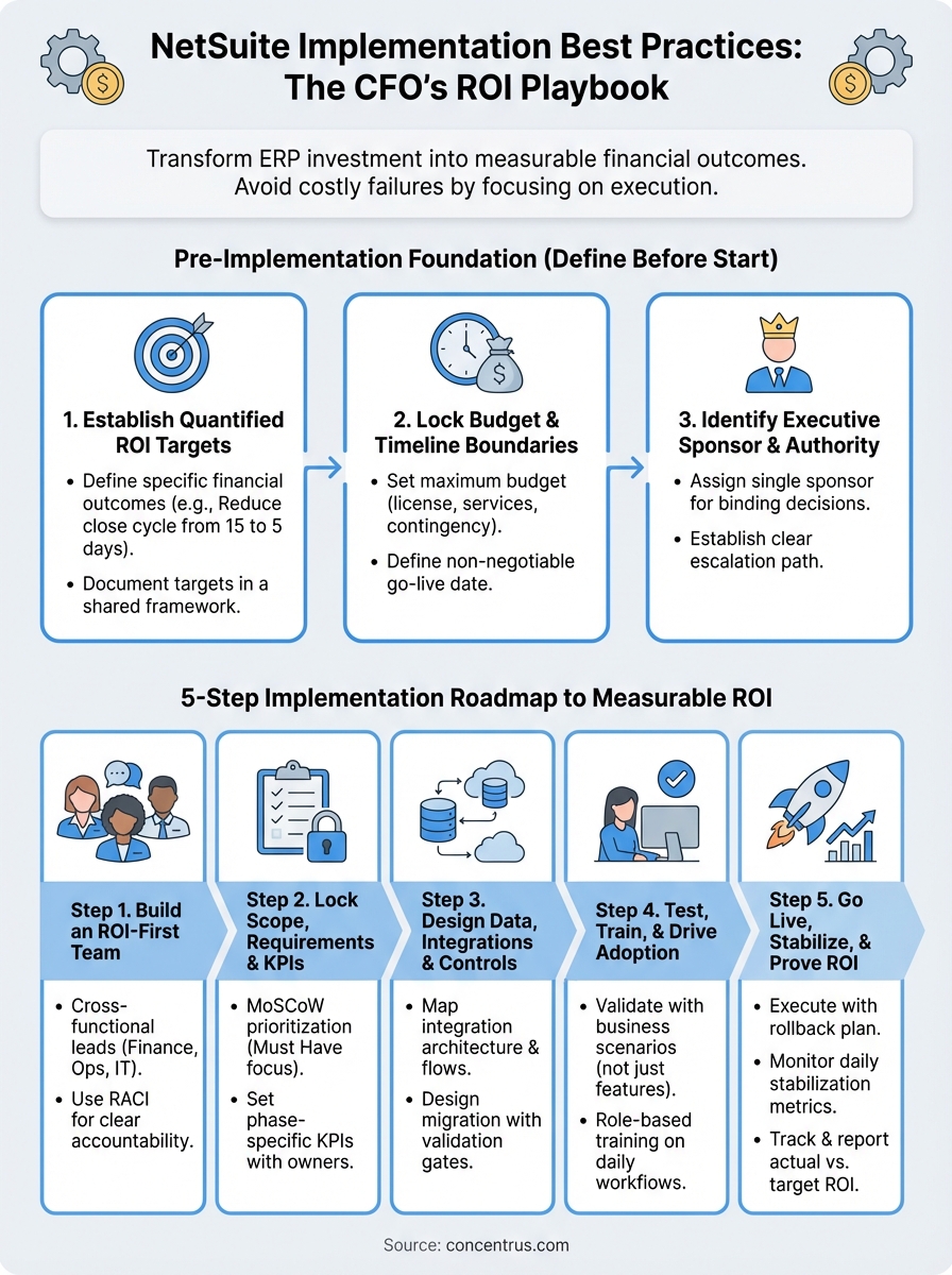 netsuite implementation best practices infographic