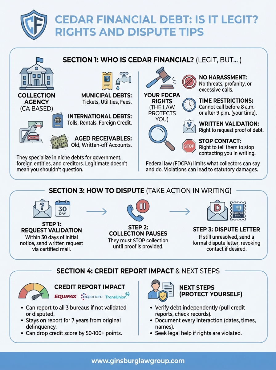 cedar financial debt infographic