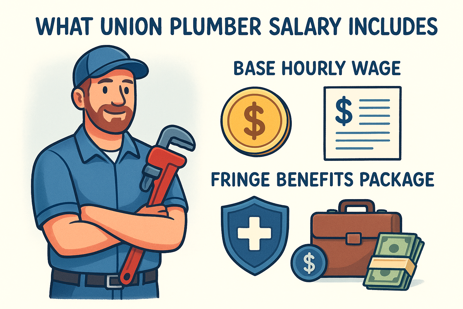 What union plumber salary includes