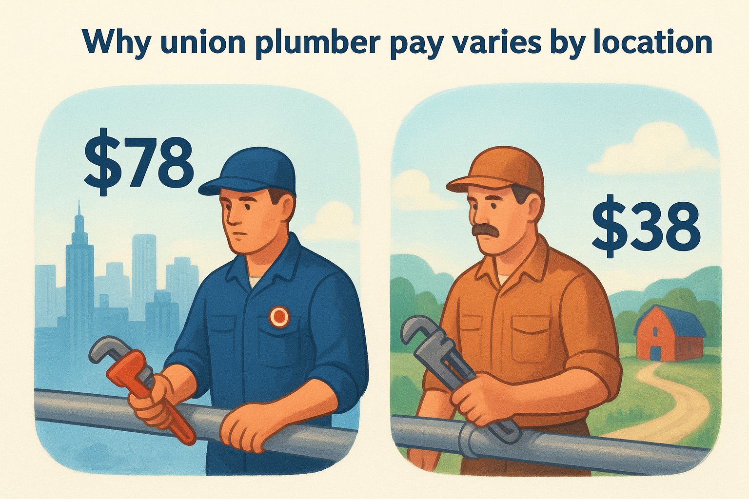 Why union plumber pay varies by location