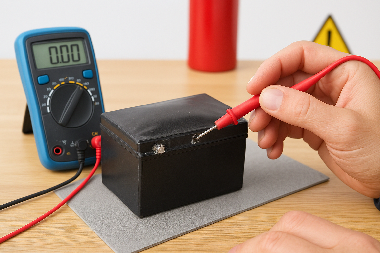 Inspect the battery for physical damage