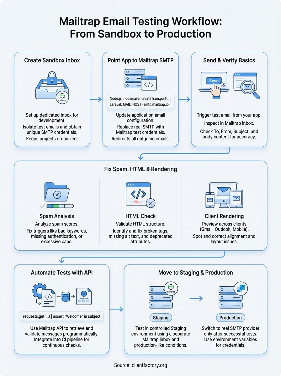 mailtrap email testing infographic