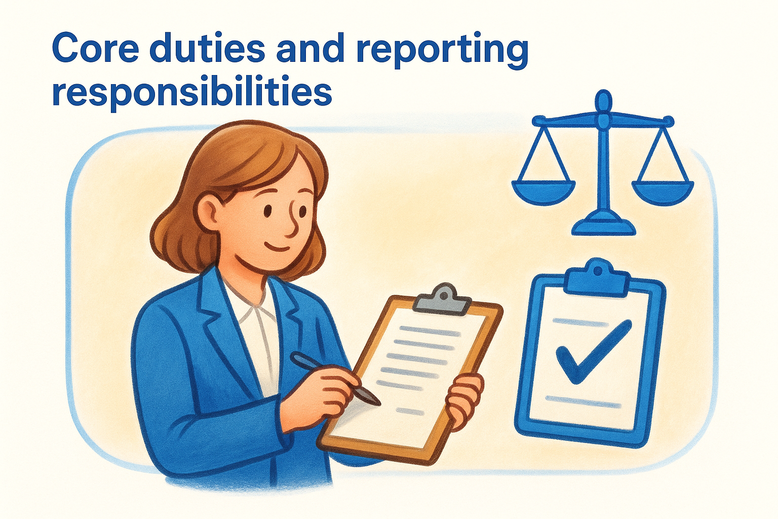 Core duties and reporting responsibilities