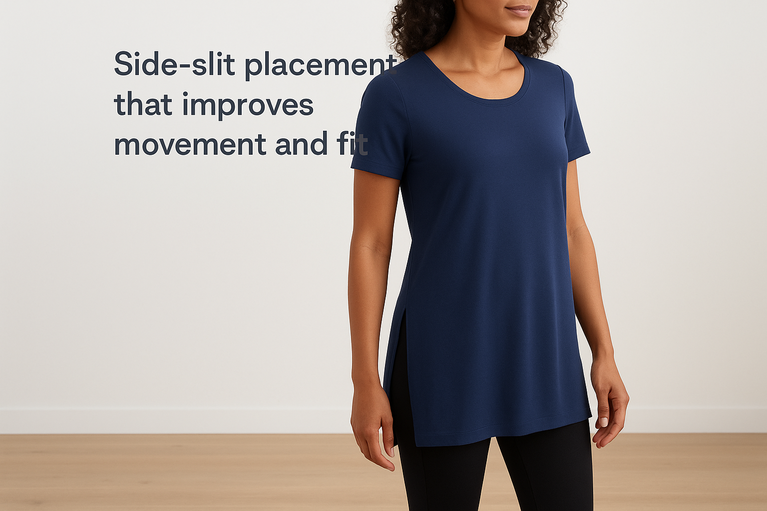 Side-slit placement that improves movement and fit