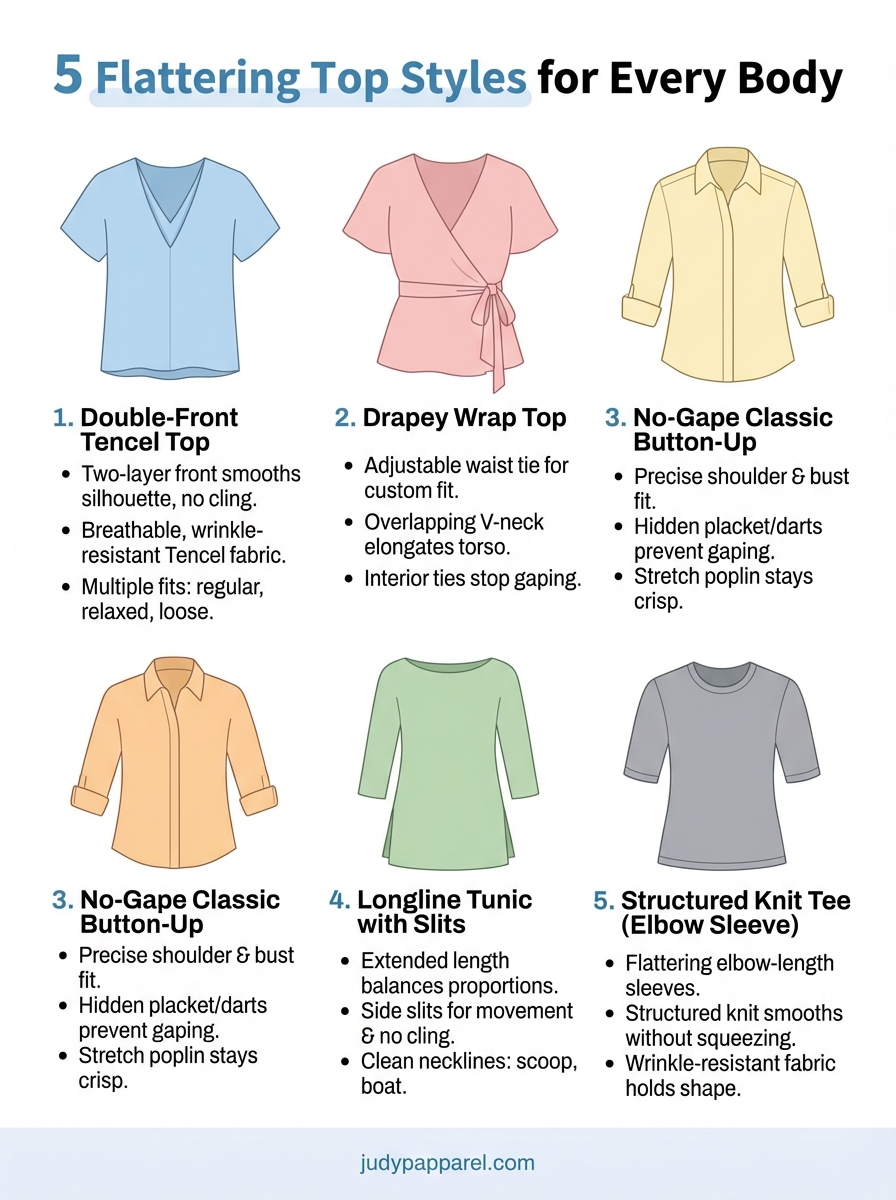 tops for real women infographic