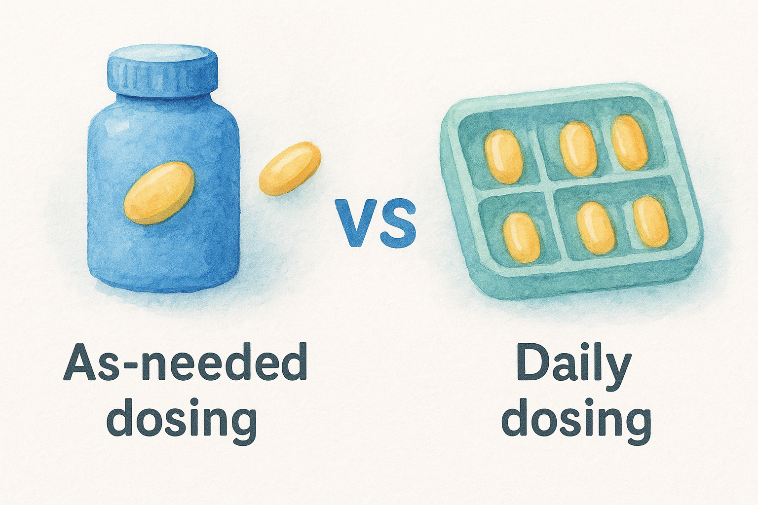 As-needed dosing vs daily dosing