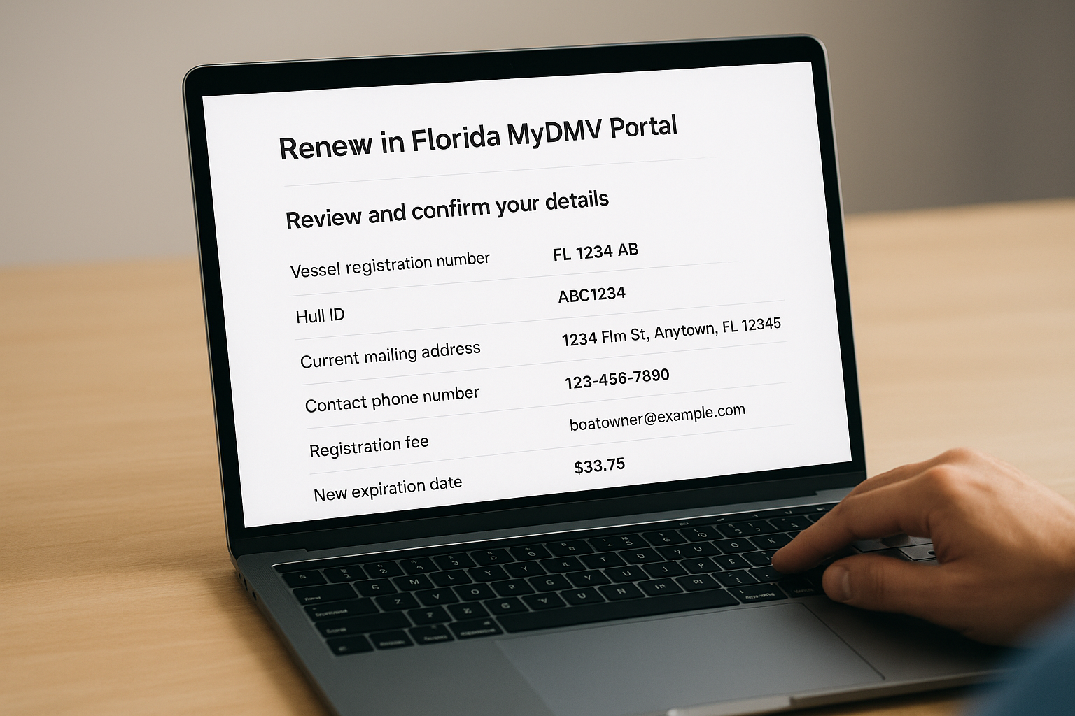 Review and confirm your details