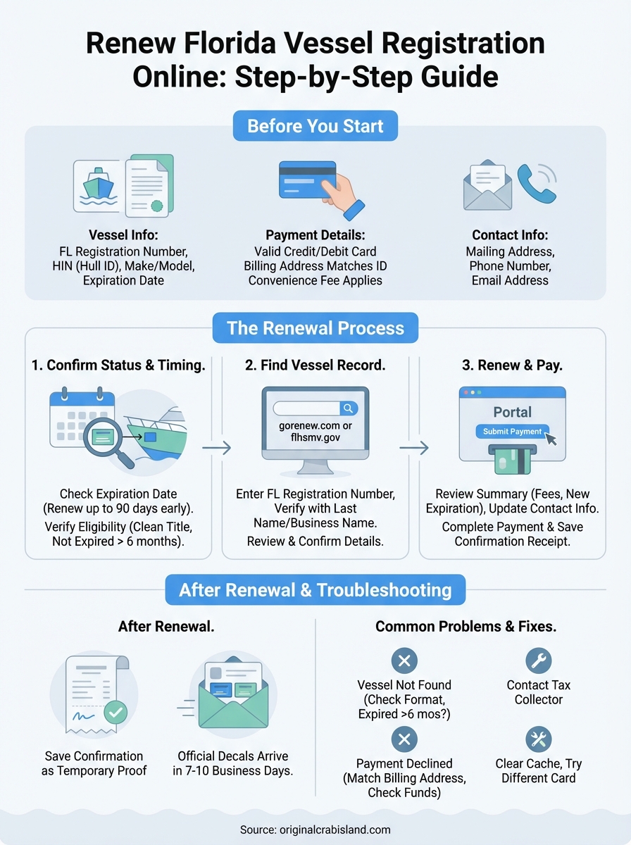 renew florida vessel registration online infographic