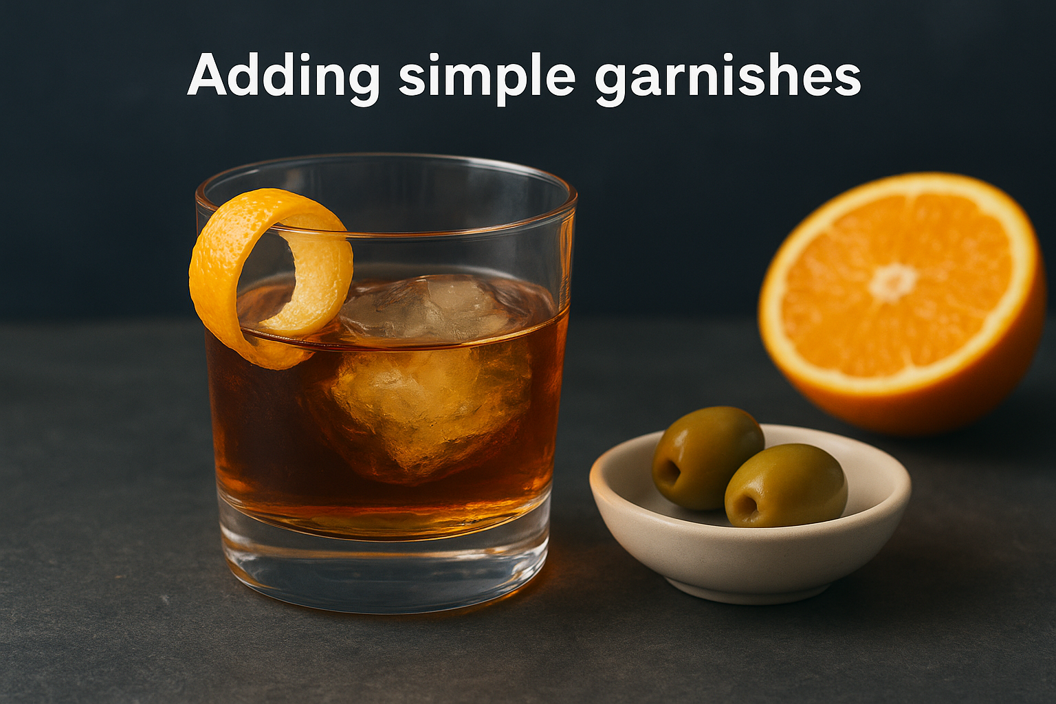 Adding simple garnishes