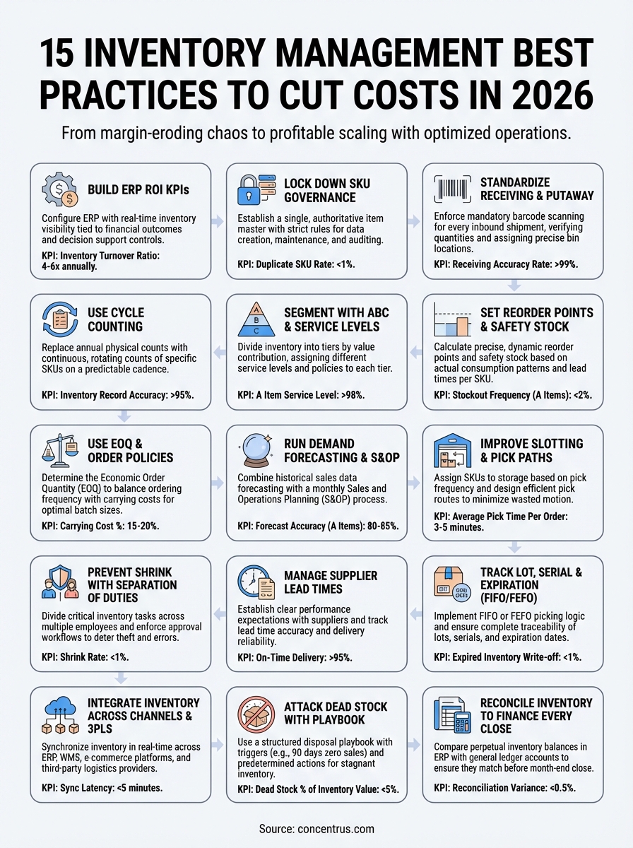 inventory management best practices infographic