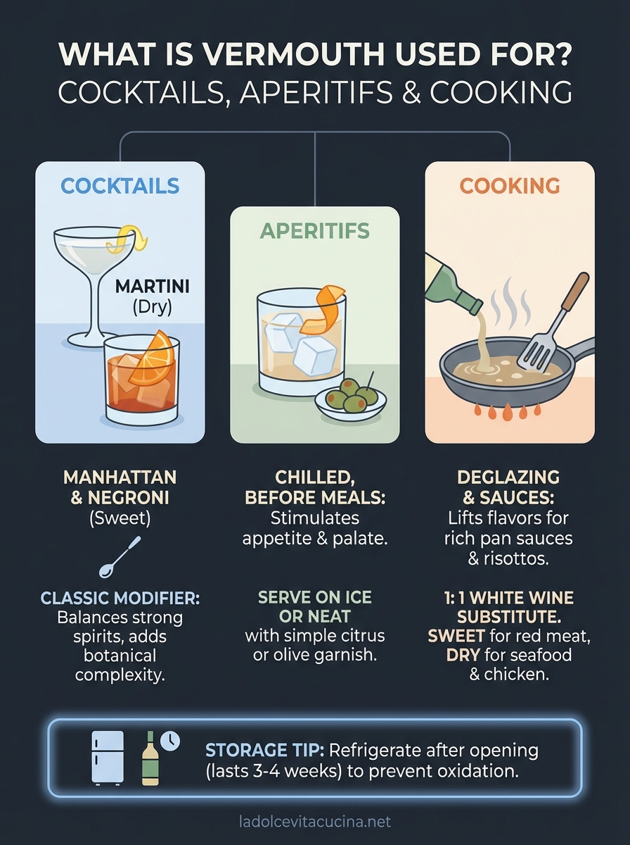 what is vermouth used for infographic