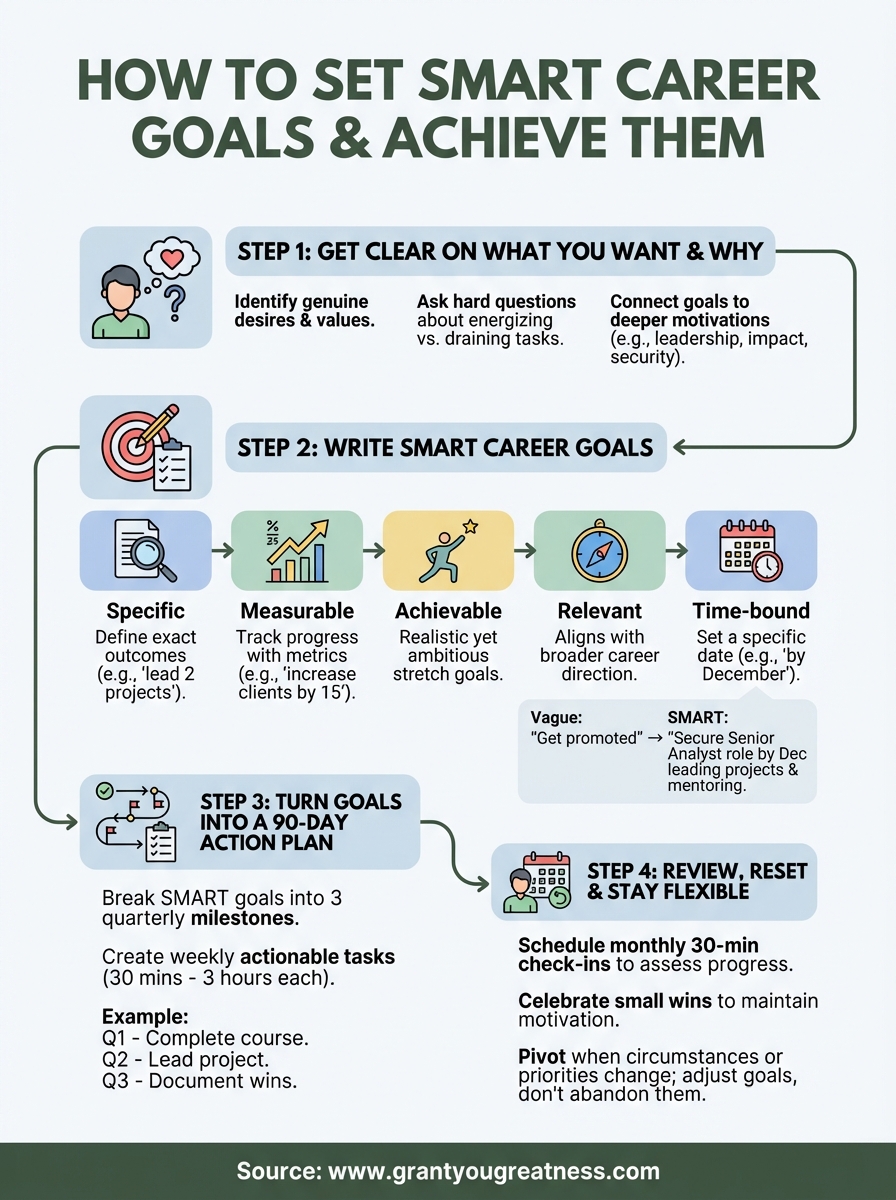 how to set career goals infographic