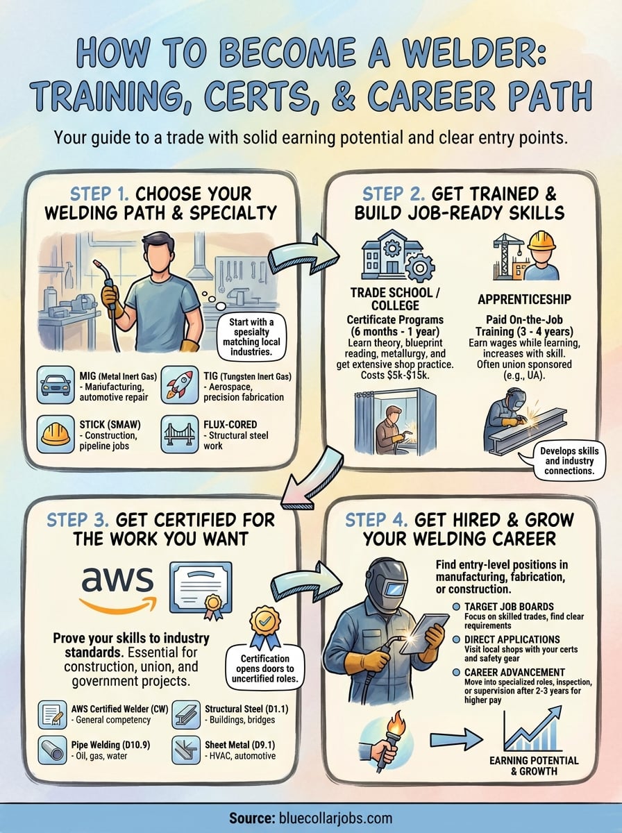 how to become a welder infographic