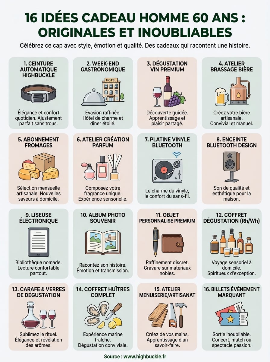 16 idées de cadeau homme 60 ans : originales et inoubliables ...