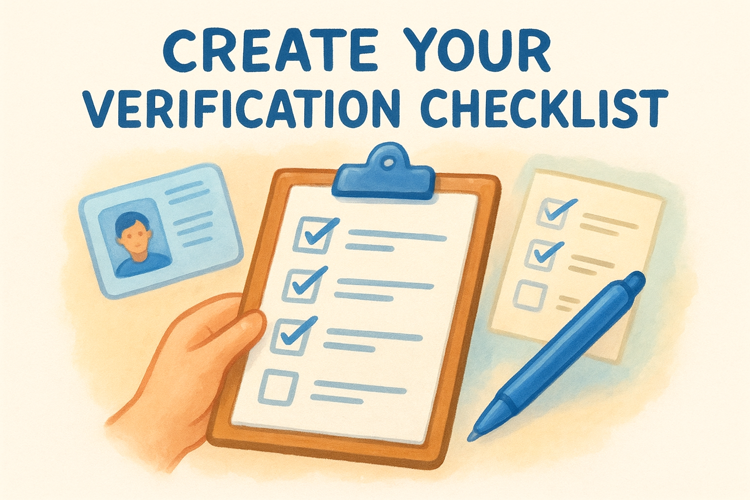 Create your verification checklist