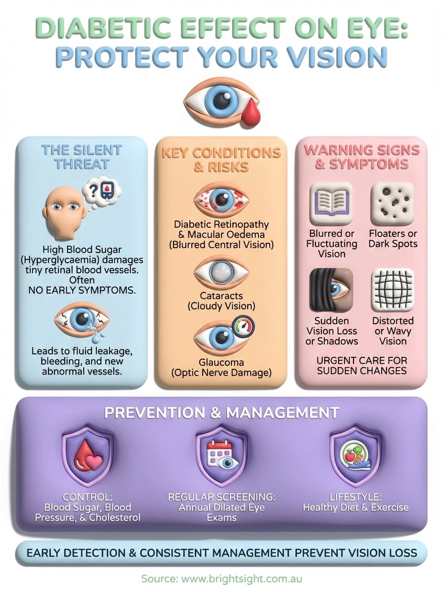 diabetic effect on eye infographic