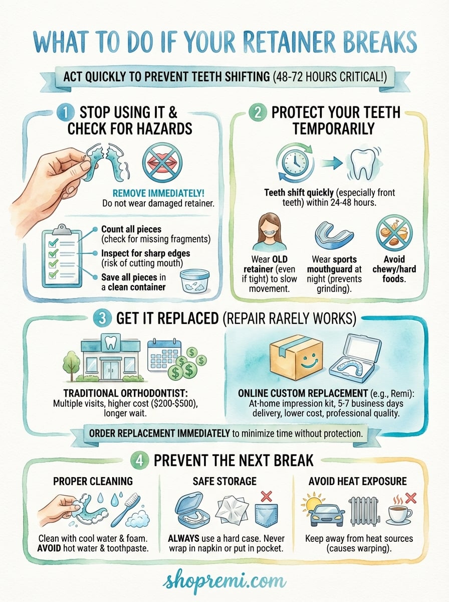 what to do if your retainer breaks infographic