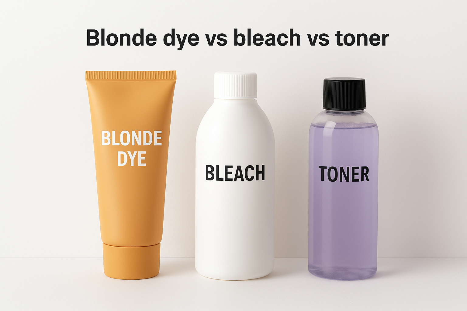 Blonde dye vs bleach vs toner