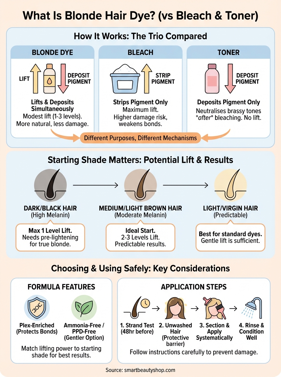 what is blonde hair dye infographic