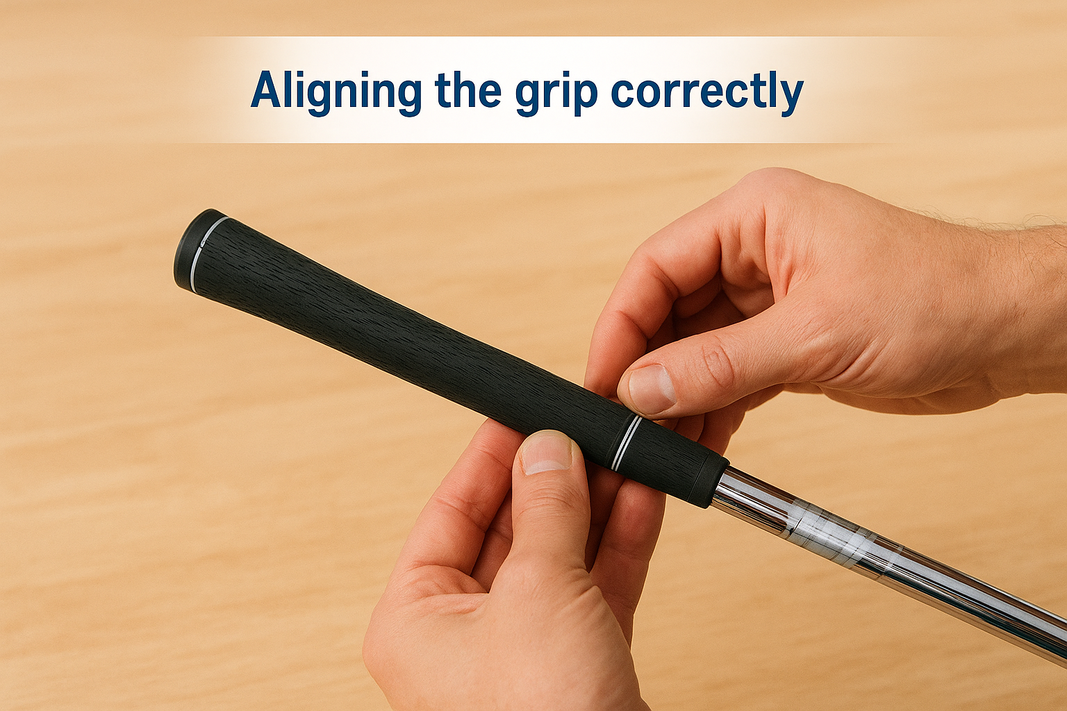Aligning the grip correctly