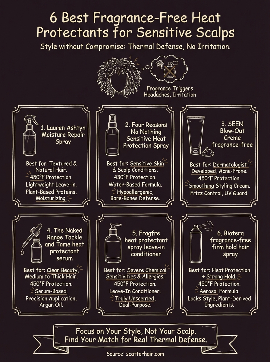 fragrance free heat protectant infographic