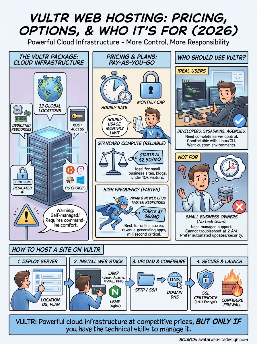 vultr web hosting infographic