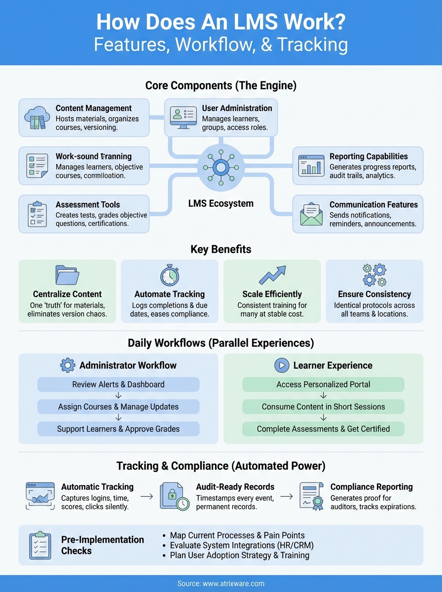 how does an lms work infographic