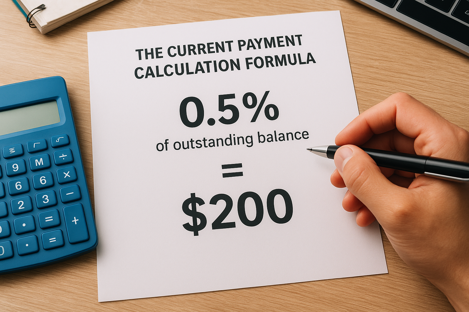The current payment calculation formula