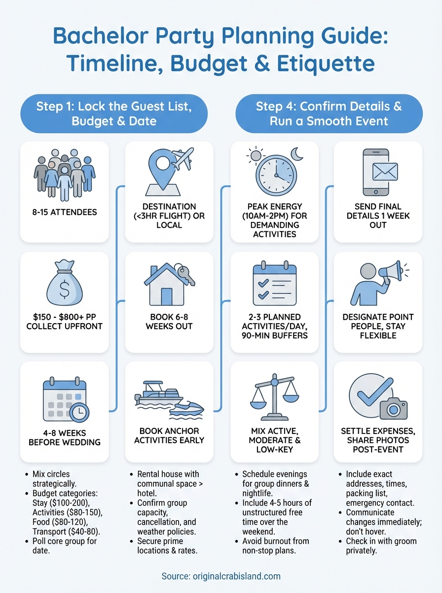 bachelor party planning guide infographic
