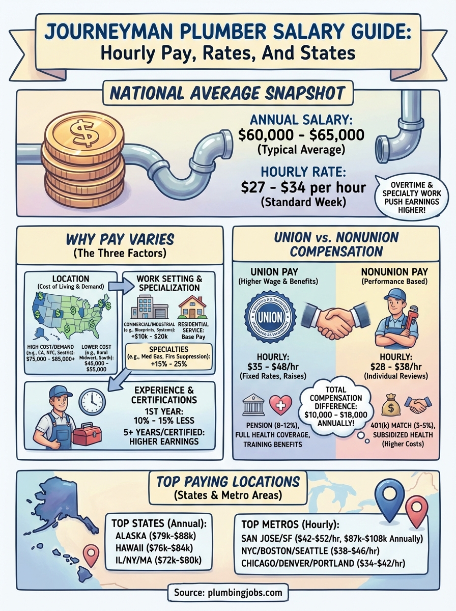 journeyman plumber salary infographic
