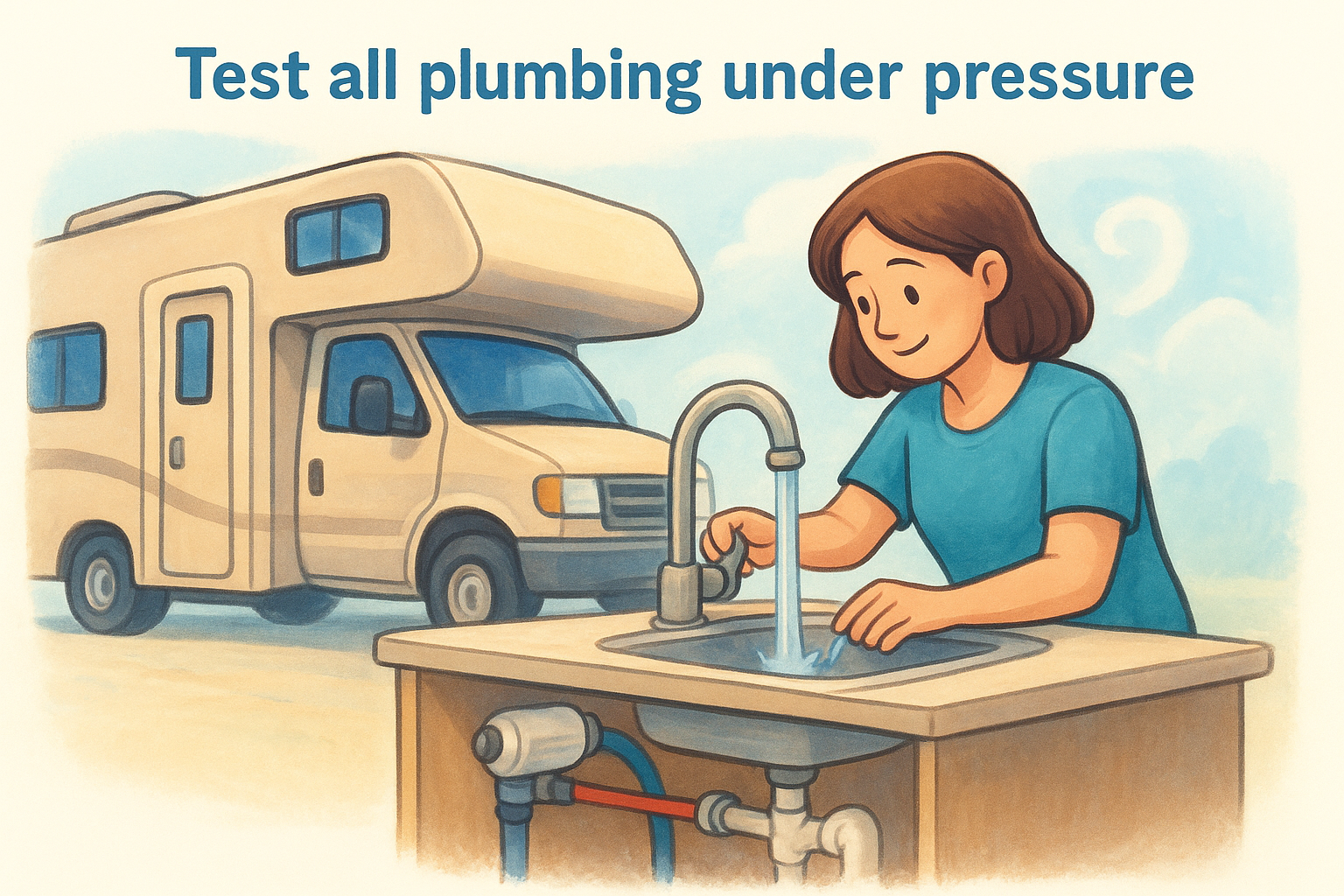 Test all plumbing under pressure