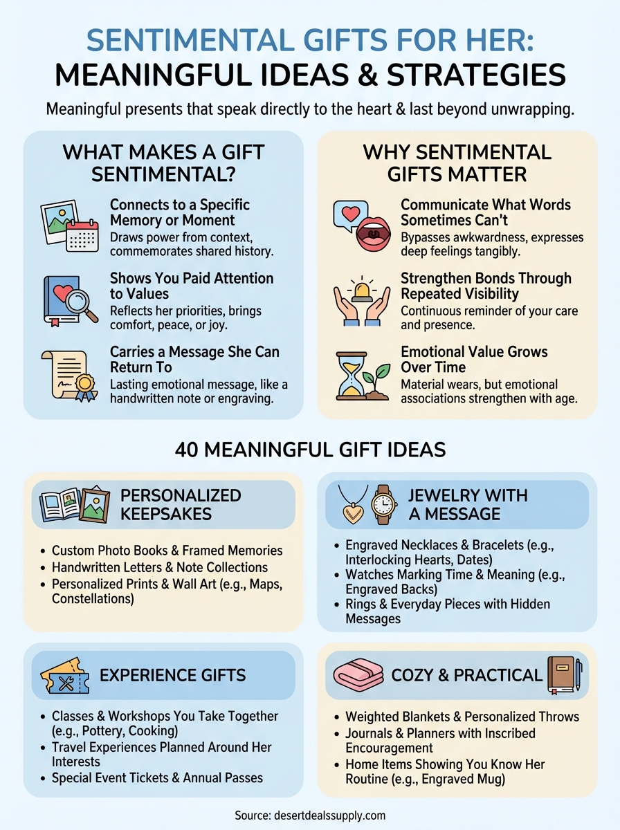 sentimental gifts for her infographic