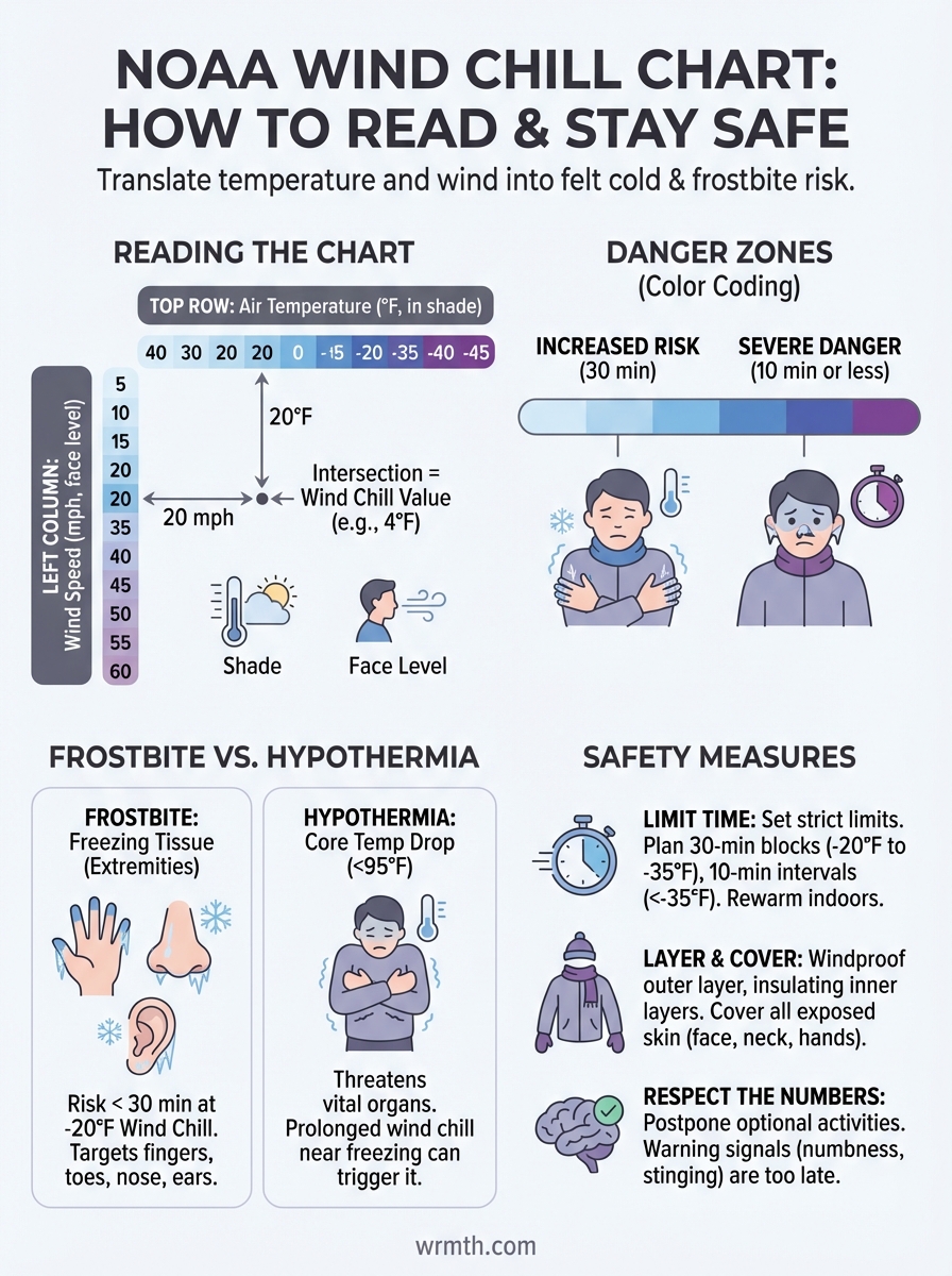 noaa wind chill chart infographic