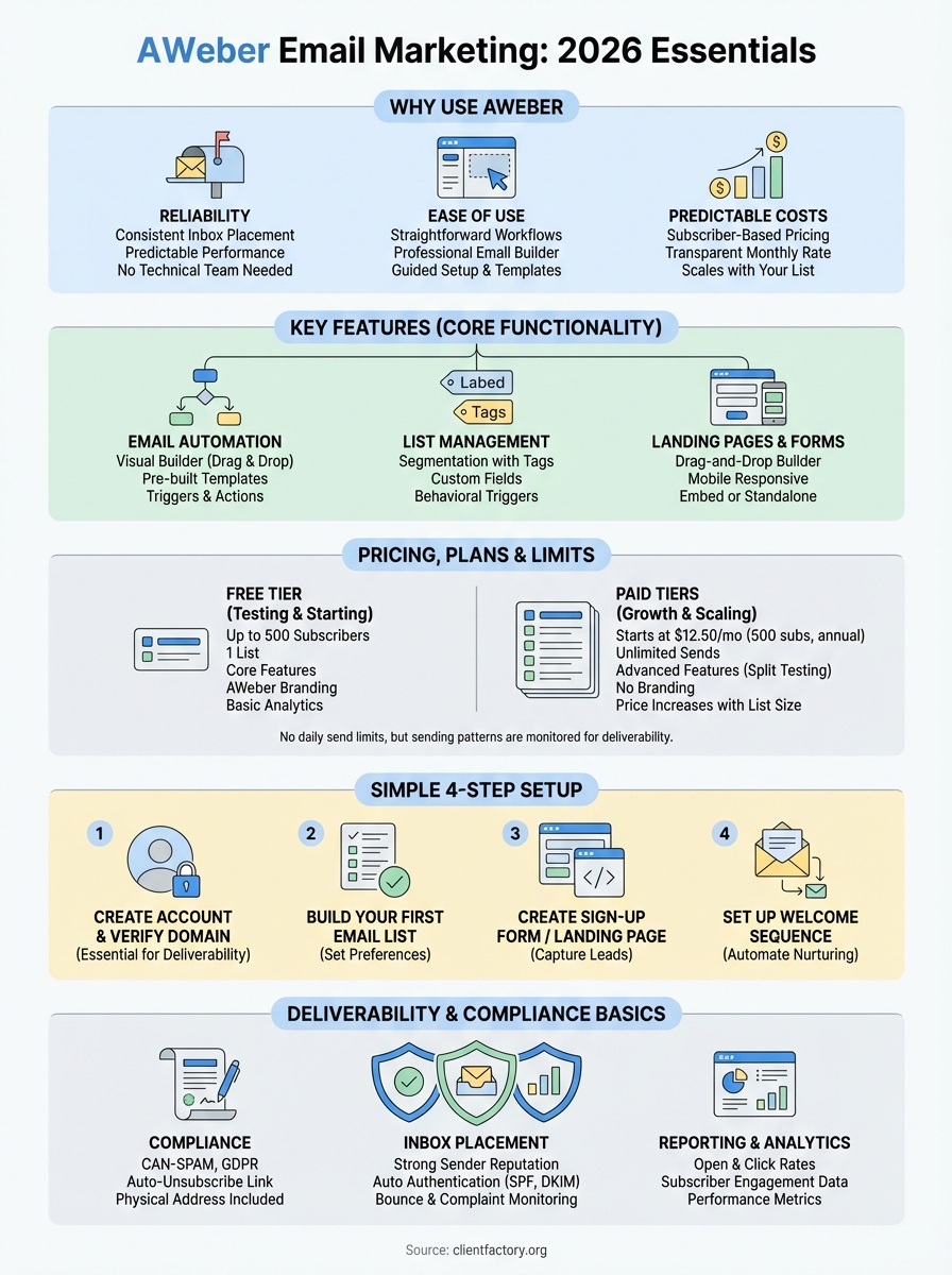 aweber email marketing infographic