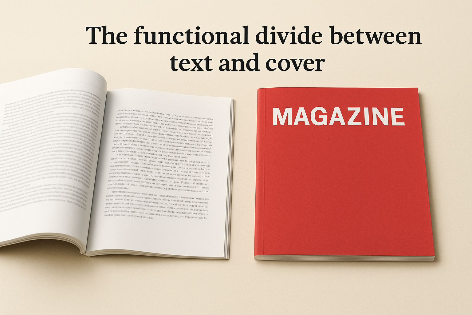 The functional divide between text and cover