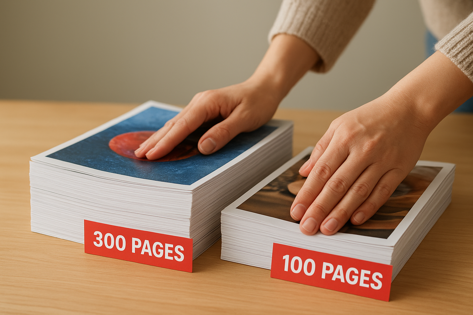 Match paper weight to page count