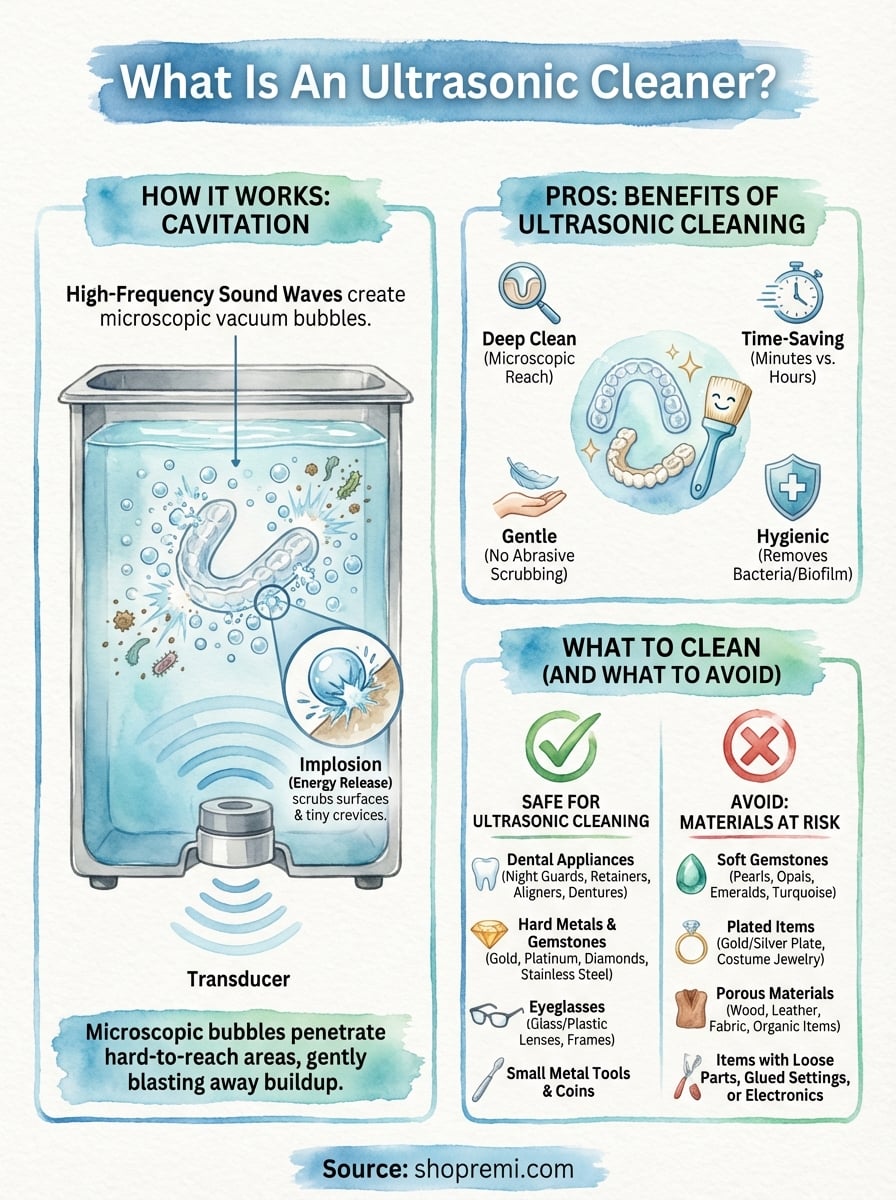 what is an ultrasonic cleaner infographic
