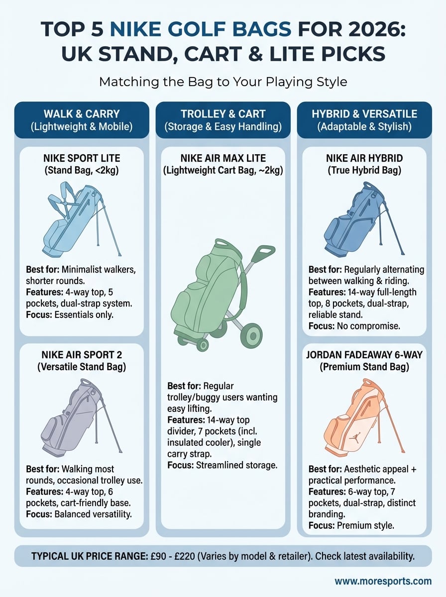 nike golf bags infographic