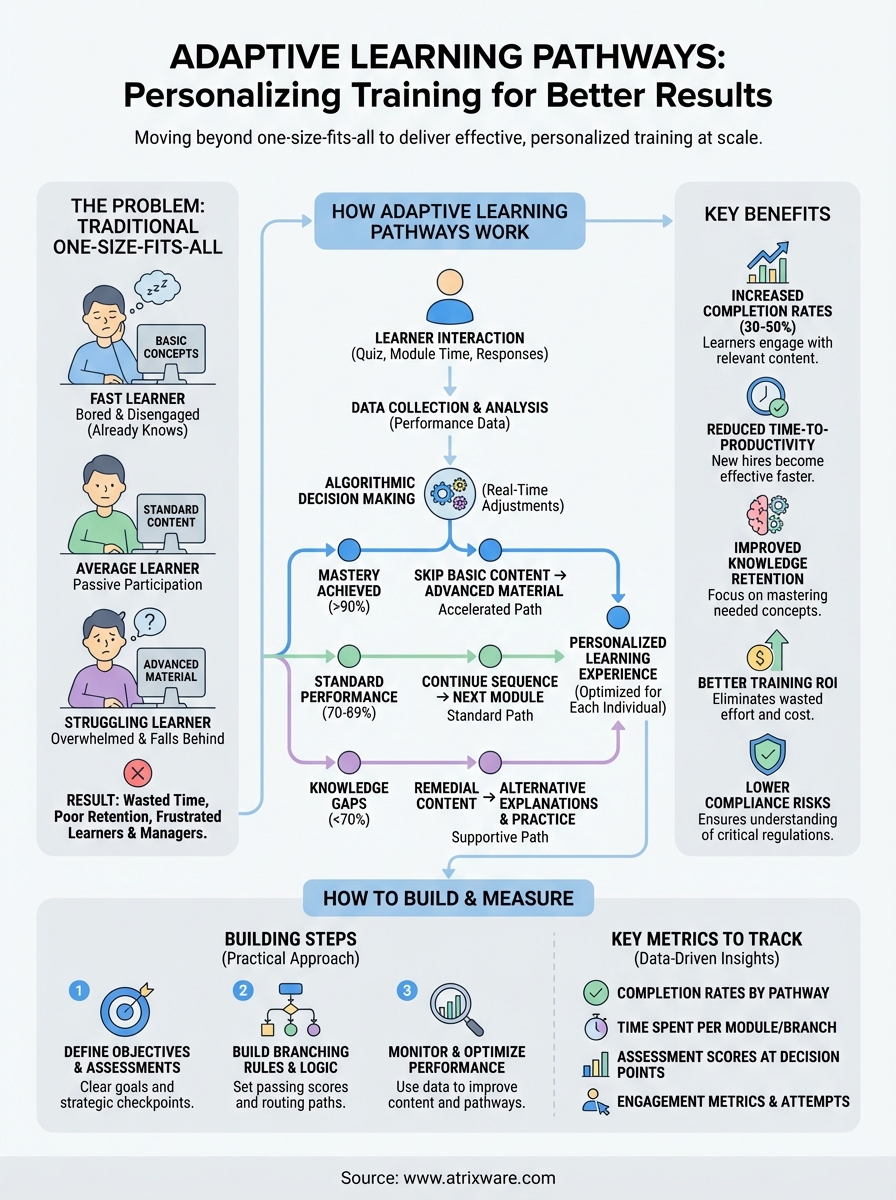 adaptive learning pathways infographic