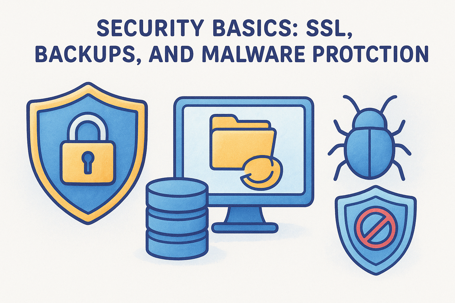 Security basics: SSL, backups, and malware protection