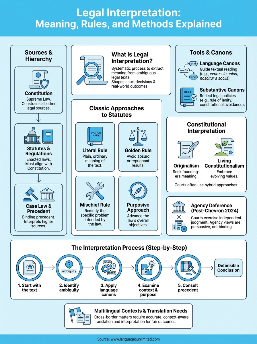 legal interpretation infographic