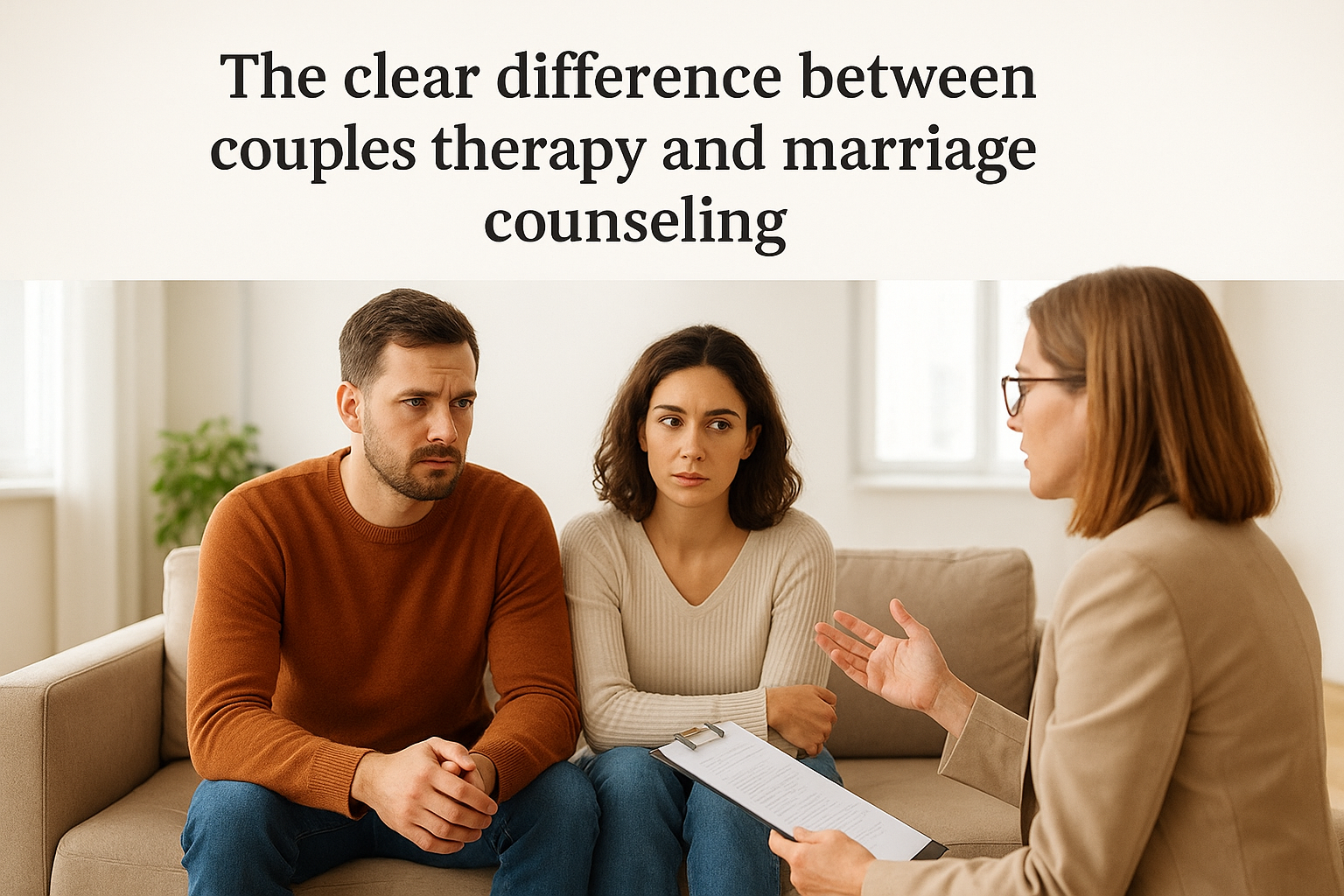 The clear difference between couples therapy and marriage counseling