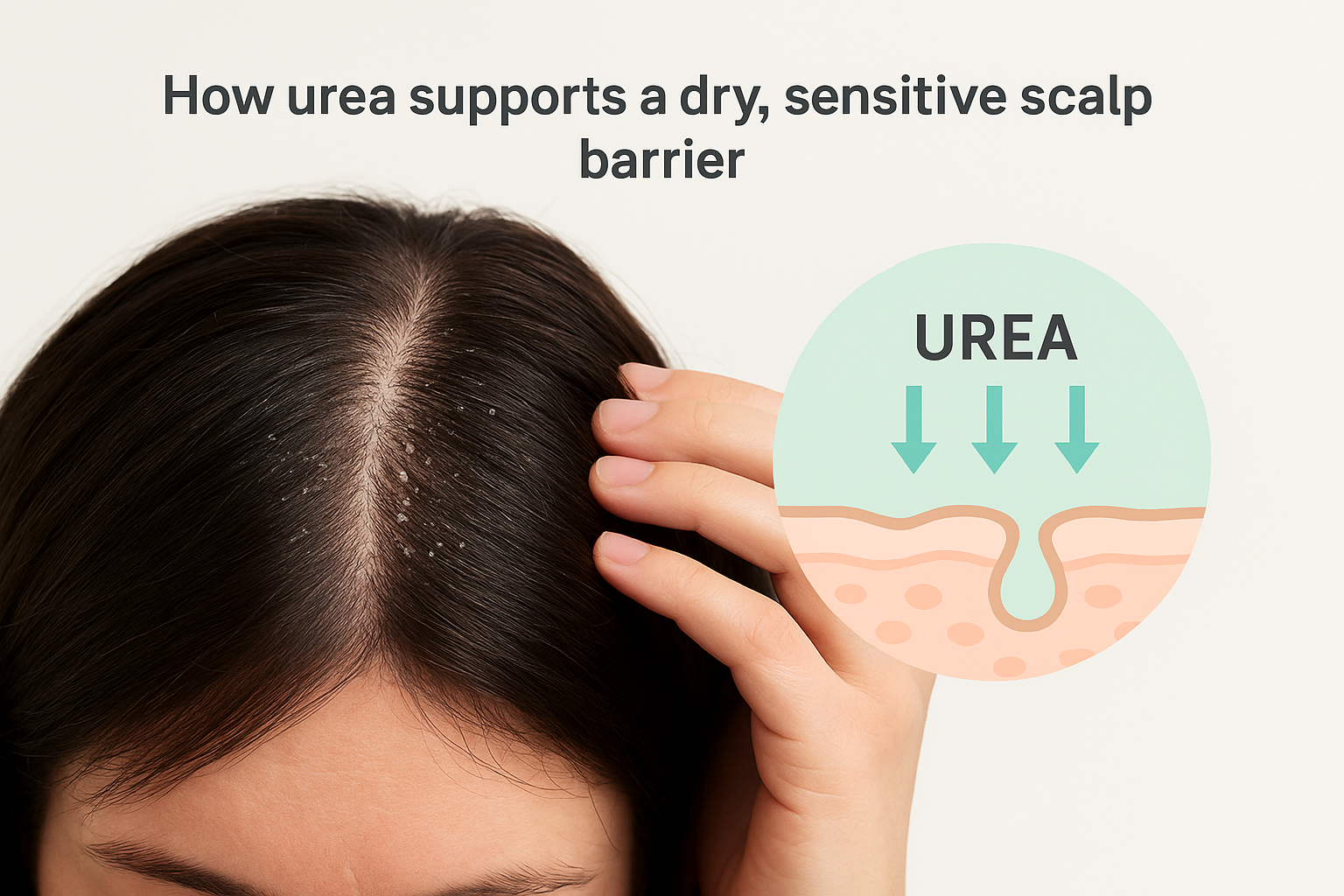 How urea supports a dry, sensitive scalp barrier