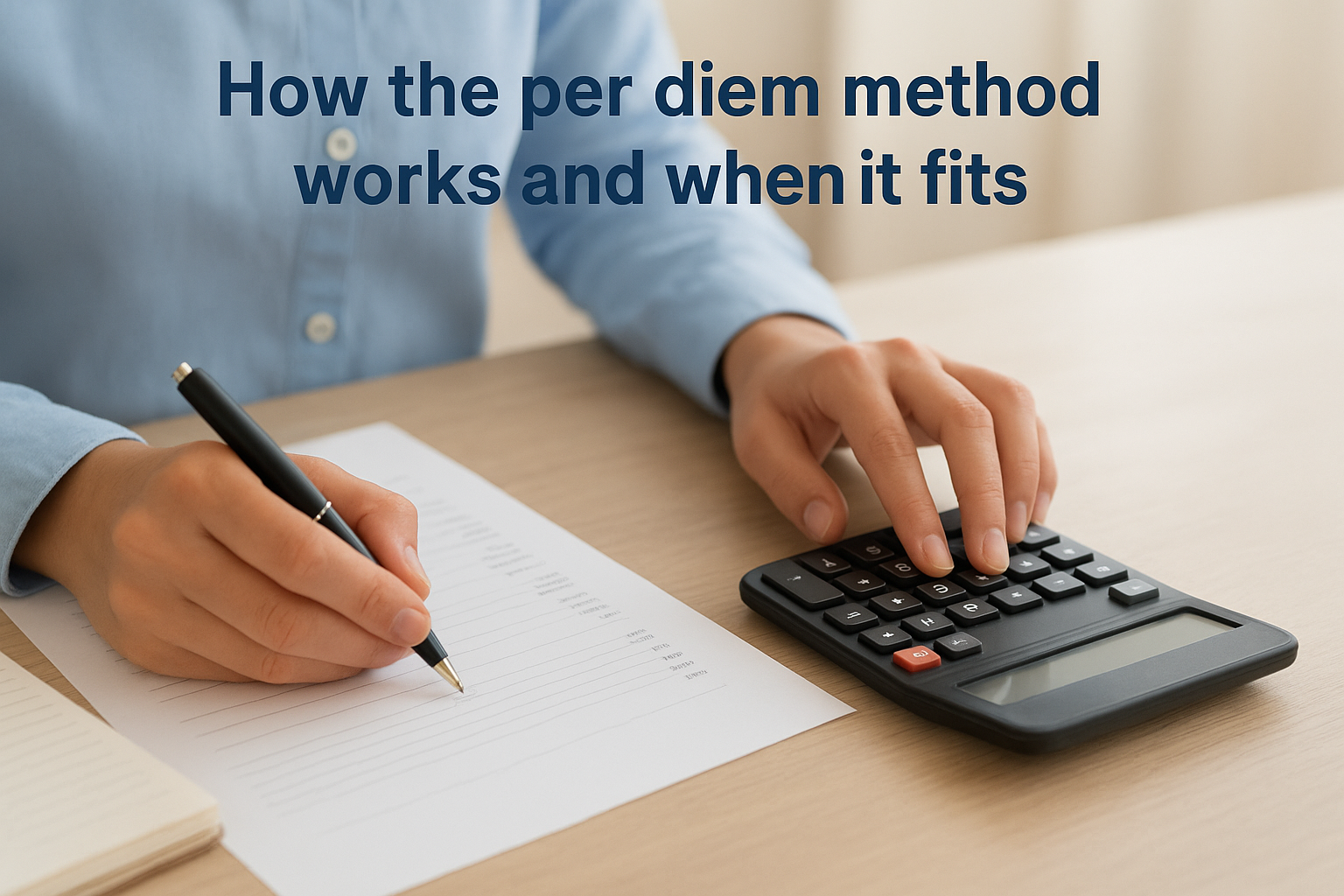How the per diem method works and when it fits