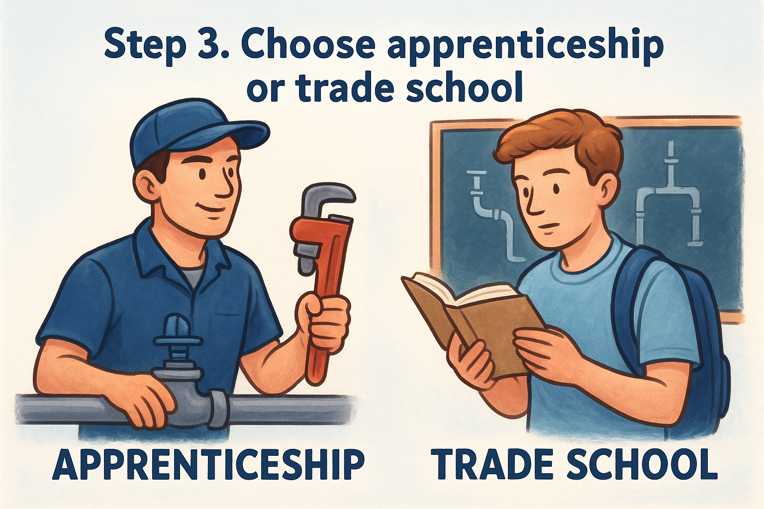Step 3. Choose apprenticeship or trade school