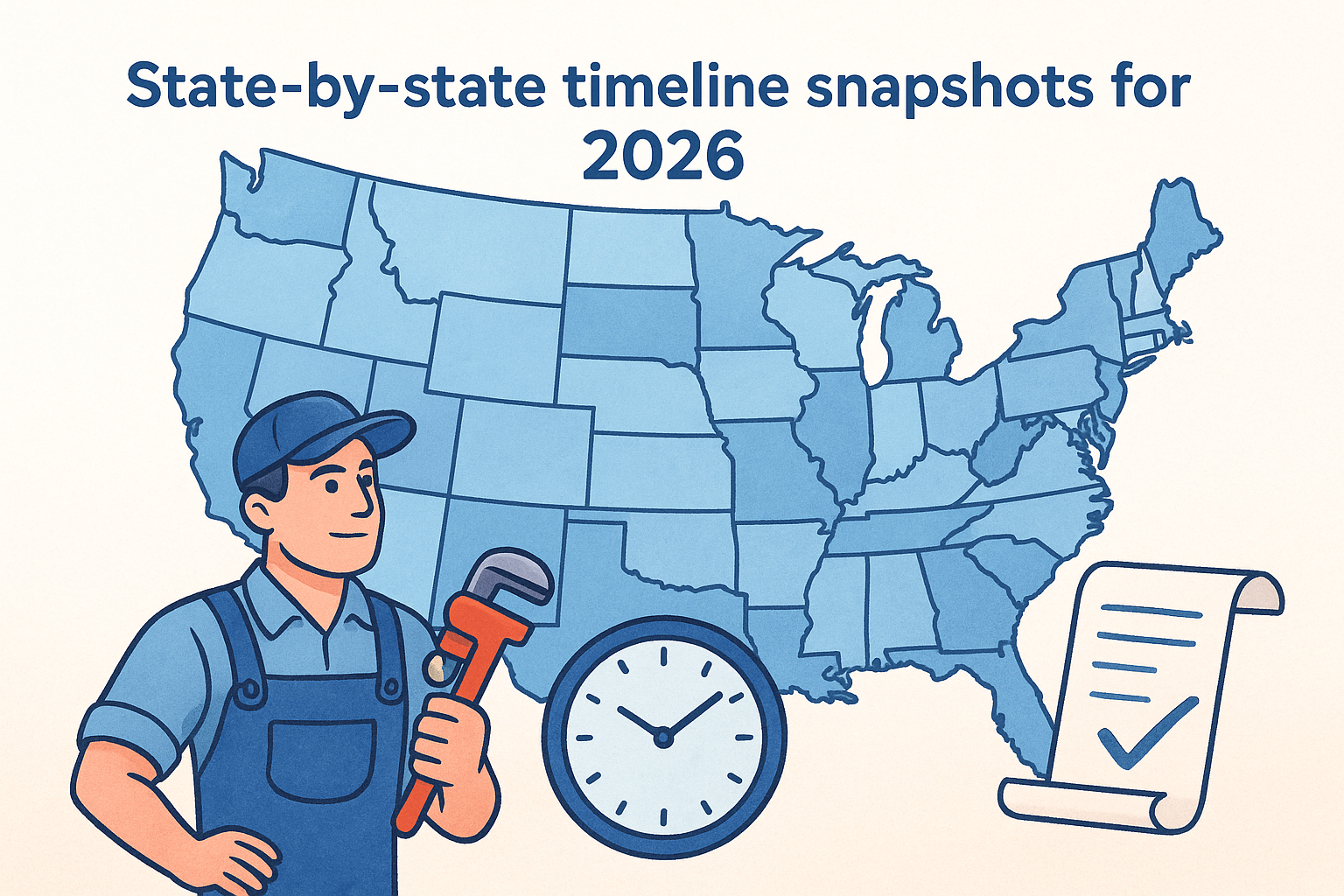 State-by-state timeline snapshots for 2026